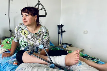 Оксана вже понад місяць перебуває у лікарні. Фото Першого медичного об'єднання Львова