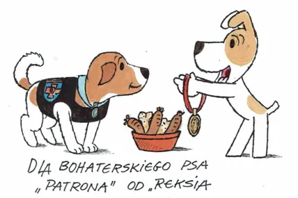 Пес Патрон отримав вітання від персонажа польського мультика Рекса