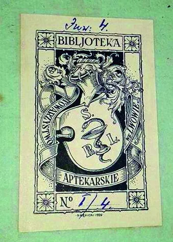 Екслібрис Аптекарського товариства у Львові. Фото з архіву книгозбірні