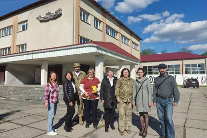 Олена Мокренчук і Рустам Дмитрук в Золочеві. Фото автора