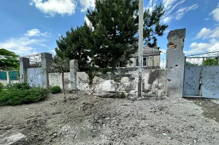 Наслідки обстрілу. Фото: Єрмак