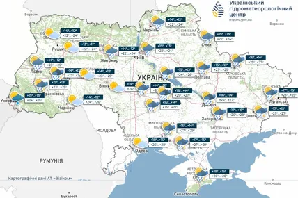 Прогноз погоди в Україні на добу 8 вересня 2025 року